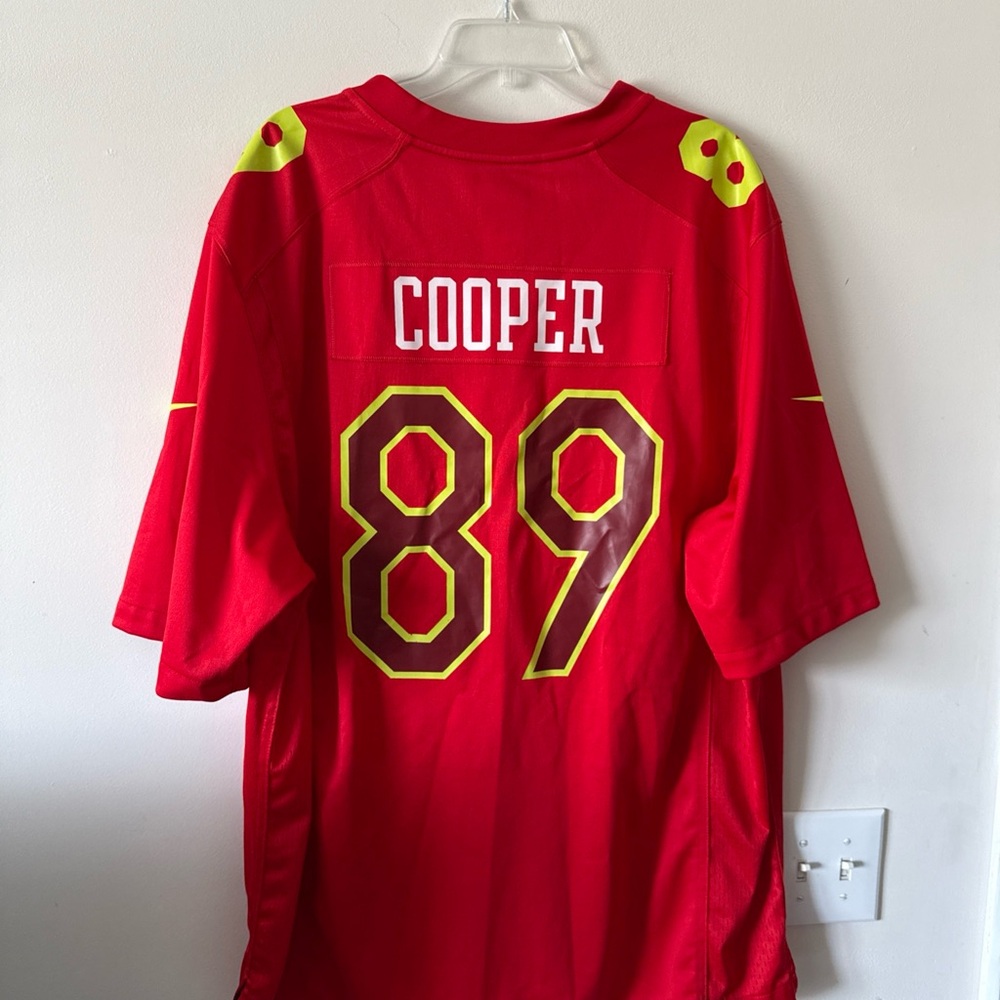 Men’s Nike Amari Cooper #89 Raiders 2017 Pro Bowl AFC Jersey Sz 2XL Red RARE - Picture 6 of 6